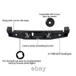 Heavy Duty Steel One-Piece Rear Bumper with LED Light for Toyota Tacoma 2016-2023