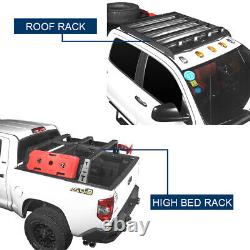 Heavy Duty Steel ROOF RACK + HIGH BED RACK Cargo Carrier for Toyota Tundra 14-21
