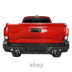 Heavy-Duty Steel Rear Bumper Bar with2x 18W LED Lights for 2016-2022 Toyota Tacoma