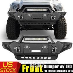 Heavy Duty Steel Rear Bumper withLED Light Bar &D-ring for Toyota Tacoma 2005-2015