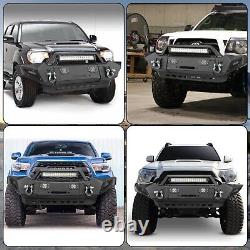 Heavy Duty Steel Rear Bumper withLED Light Bar &D-ring for Toyota Tacoma 2005-2015
