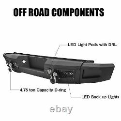 Heavy Duty Steel Rear Bumper withLED Light D-ring For 2009-2014 Ford F150 Offroad