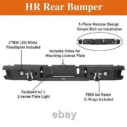 Heavy Duty Steel Rear Bumper withLicense Plate Light for 10-18 Dodge Ram 2500 3500