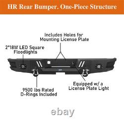 Heavy Duty Steel Rear Bumper with LED Light & D-ring fit Dodge Ram 1500 2006-2008