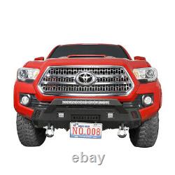 Heavy Duty Steel Stubby Front Bumper with3/4'' D-rings Fit Toyota Tacoma 2016-2021