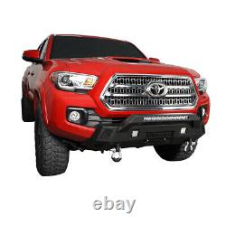 Heavy Duty Steel Stubby Front Bumper with3/4'' D-rings Fit Toyota Tacoma 2016-2021