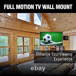Heavy Duty TV Wall Mount, Dual Articulating Arm Full Motion TV Wall Mount Bra