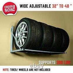 Heavy Duty Wall Mount Tire Rack for Garage Storage Truck Car RV ATV Wheel Holder
