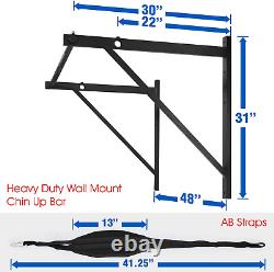Heavy Duty Wall Mounted Pull up Bar Chin up Bar/Pull up Bar Multi Grip Wall Mo
