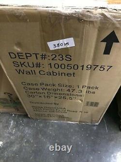 Heavy Duty Welded 20-Gauge Steel Wall Mounted Garage Cabinet in Black