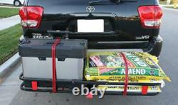 Heavy duty Hitch Mount Cargo Carrier Rack EXTENSION Basket Luggage Holder 500lbs
