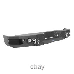 Heavy-duty Steel Full Width Rear Bumper with D-ring LED Light for 06-14 Ford F150