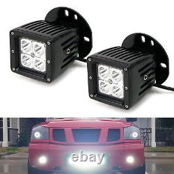 LED Pod Light Fog Lamps withBrackets, Wirings For Nissan 04-14 Titan, 05-07 Armada