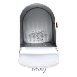 Large Mail Box Post Mount Package Parcel Heavy Duty Rust Resistant Steel White