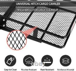 Lifedeco Hitch Mounted Folding Cargo Carrier Basket Luggage Rack Heavy Duty Car