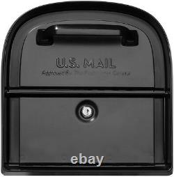 Locking Secure Mailbox 11.2 in x 11.4 in Steel Heavy Duty Keyed Post Mount Box