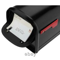 Locking Secure Mailbox 11.2 in x 11.4 in Steel Heavy Duty Keyed Post Mount Box
