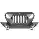 Mad Max Front Bumper With Steel Grille & 2x Led Lights For 97-06 Jeep Wrangler Tj