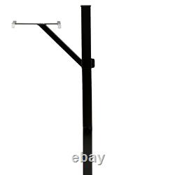 Mailbox Post Mount Kit Drive In No Digging Heavy Duty Galvanized Steel Black New