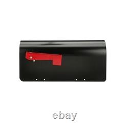 Mailboxes Ironside Large, Heavy-Duty, Steel, Post Mount Mailbox Black MB801B New