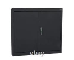 Metal 1-Shelf Wall Mounted Garage Cabinet 30 inch 2-Door Heavy Duty Welded Steel