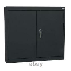 Metal 1-Shelf Wall Mounted Garage Cabinet 30 inch 2-Door Heavy Duty Welded Steel