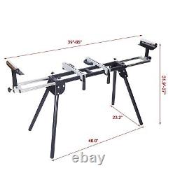 Miter Saw Stand Steel Heavy-Duty Rolling Mounting Brackets Adjustable 330lbs