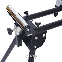Miter Saw Stand Steel Heavy-Duty Rolling Mounting Brackets Adjustable 330lbs