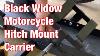 Motorcycle Hitch Mount Carrier Assembly U0026 Loading Black Widow 600 Pound Heavy Duty Steel Test