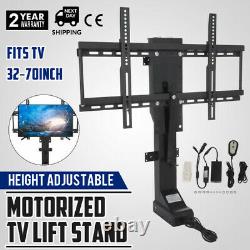 Motorized TV Lift Mount Bracket For 32-70 TVs Heavy-Duty Electric US Plug