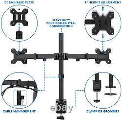 Mount-It! Dual Monitor Mount Double Monitor Desk Stand Two Heavy Duty Full M