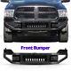 New Black-front Bumper For 2009-2018 Dodge Ram 1500 Heavy Duty Textured Steel
