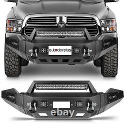 NEW Complete Front Bumper Assembly with LED Lights For Dodge Ram 1500 2013-2018