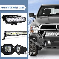 NEW Complete Front Bumper Assembly with LED Lights For Dodge Ram 1500 2013-2018