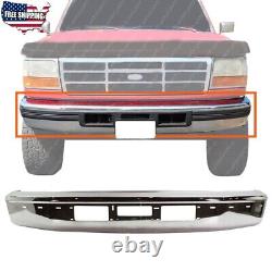 New Front Bumper Face Bar Chrome For 1992-1997 Ford F150 F250 F350 FO1002254