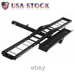New SH 1502 Heavy Duty Hitch Mounted Steel Motorcycle Carrier Max Load 500lbs
