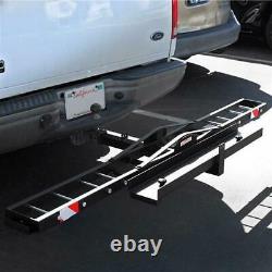 New SH 1502 Heavy Duty Hitch Mounted Steel Motorcycle Carrier Max Load 500lbs