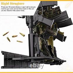 Nonkky Gun Rack 6 Slots Adjustable Gun Wall Mount Heavy Duty Steel Gun Racks