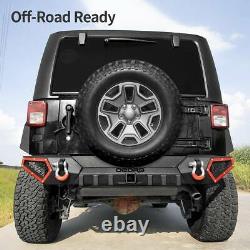 OEDRO Textured Front Bumper / Rear Bumper for 2007-2018 Jeep Wrangler JK JKU