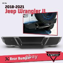 Off-road Rear Bumper for 2018-2022 Jeep Wrangler JL JLU Heavy Duty Steel