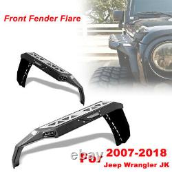 Offroad Front Fender Flare For 2007-2018 Jeep Wrangler JK Heavy Duty Steel