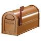 Post Mount Mailbox Antique Rural Heavy Duty Rust And Impact Resistant Copper