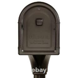 Post Mount Mailbox Heavy Duty Rubbed Bronze Steel Post Combo Fade Resistant
