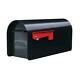 Post Mount Mailbox Ironside Large Galvanized Steel Heavy Duty Mail Box In Black
