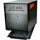 Post Mount Mailbox Locking Large Heavy Duty Steel High Security System Black
