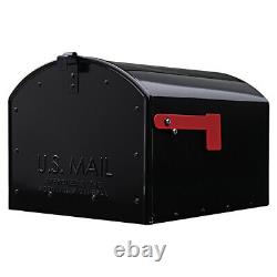 Post Mount Mailbox Storehouse Extra Large Heavy-duty Galvanized Steel Home Black