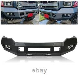 Powder Coated Front Bumper withLED For 11-16 2/4WD Ford F250 F350 Heavy Duty Steel