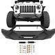 Powder Coated Front Bumper With Winch Plate For 2007-2018 Jeep Wrangler Jk