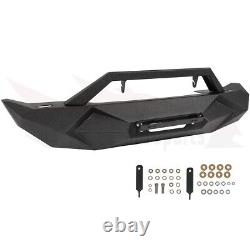 Powder Coated Front Bumper with Winch Plate For 2007-2018 Jeep Wrangler JK