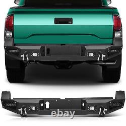 Powder Coated Step Rear Bumper with 20W LED Lights For Toyota Tacoma 16-20 Pickup